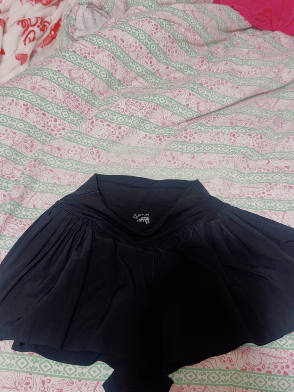 aerie Black Athletic Circle Shorts